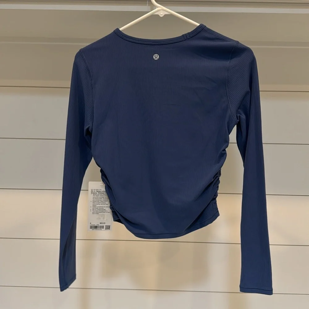 NWT Lululemon Athletica 🍋🍋Ribbed Nulu All it takes is a Long Sleeve 6 - Picture 6 of 7